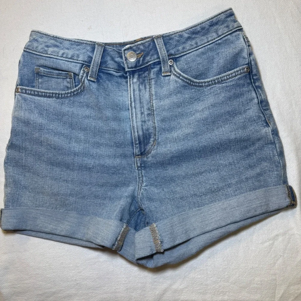 Sonoma Goods For Life Women Medium Wash‎ High Rise Cuffed Denim Shorts Size 8